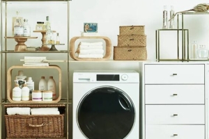 インテリアを意識した新提案のコンパクトドラム式洗濯機