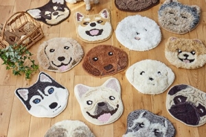 愛しいペットのお顔ラグが可愛い!イヌカオ&ネコカオチェアパット